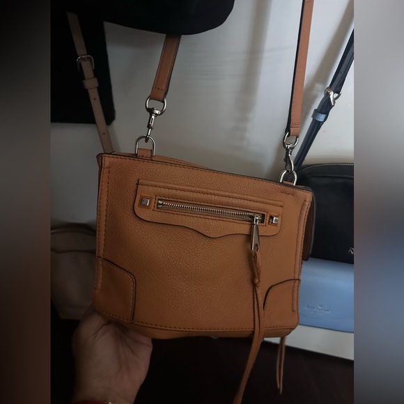 Rebecca Minkoff Regan Leather Crossbody Handbag Desert Tan - Used, Like New - Picture 3 of 5